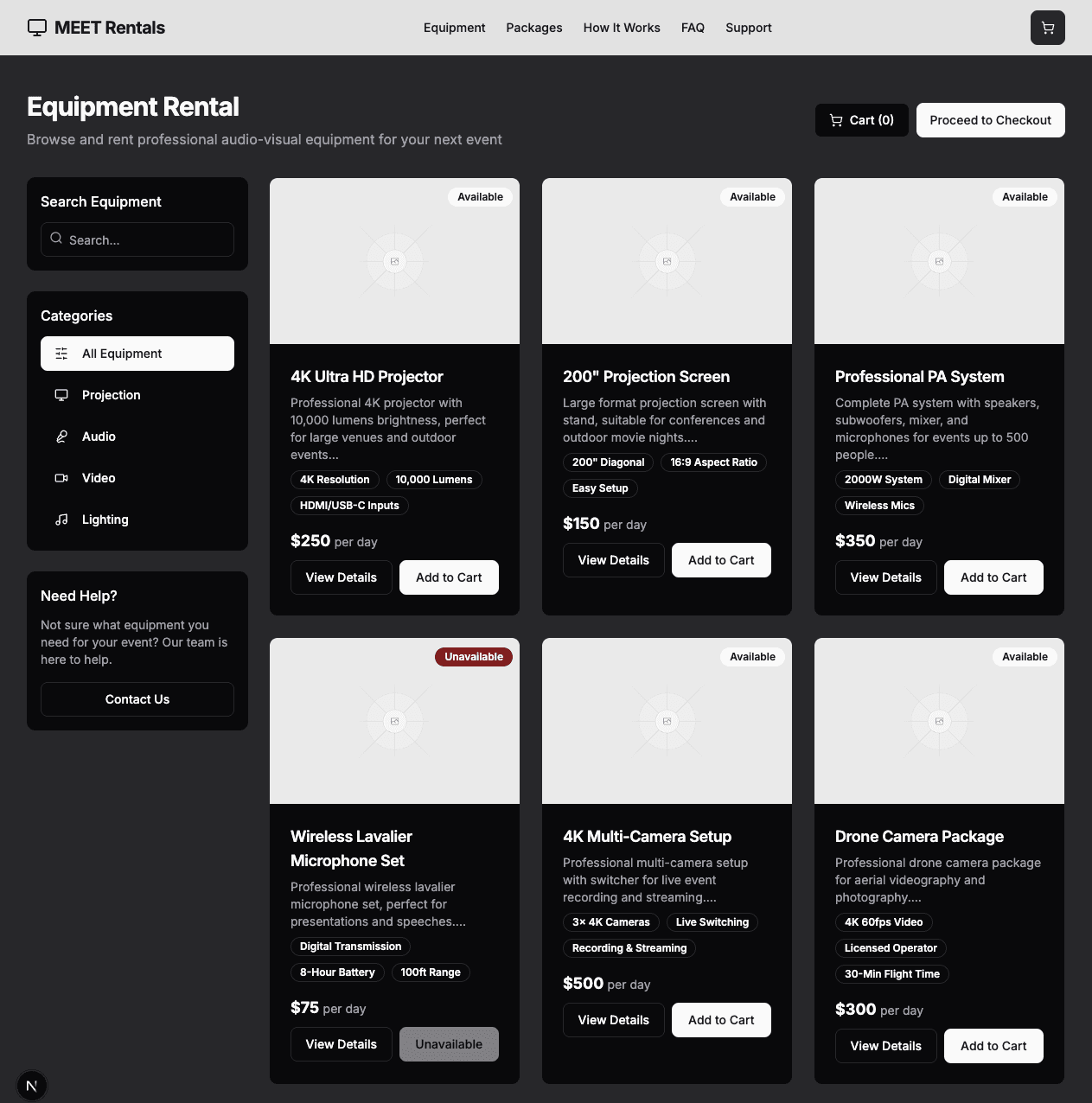 MEET Rental App Preview